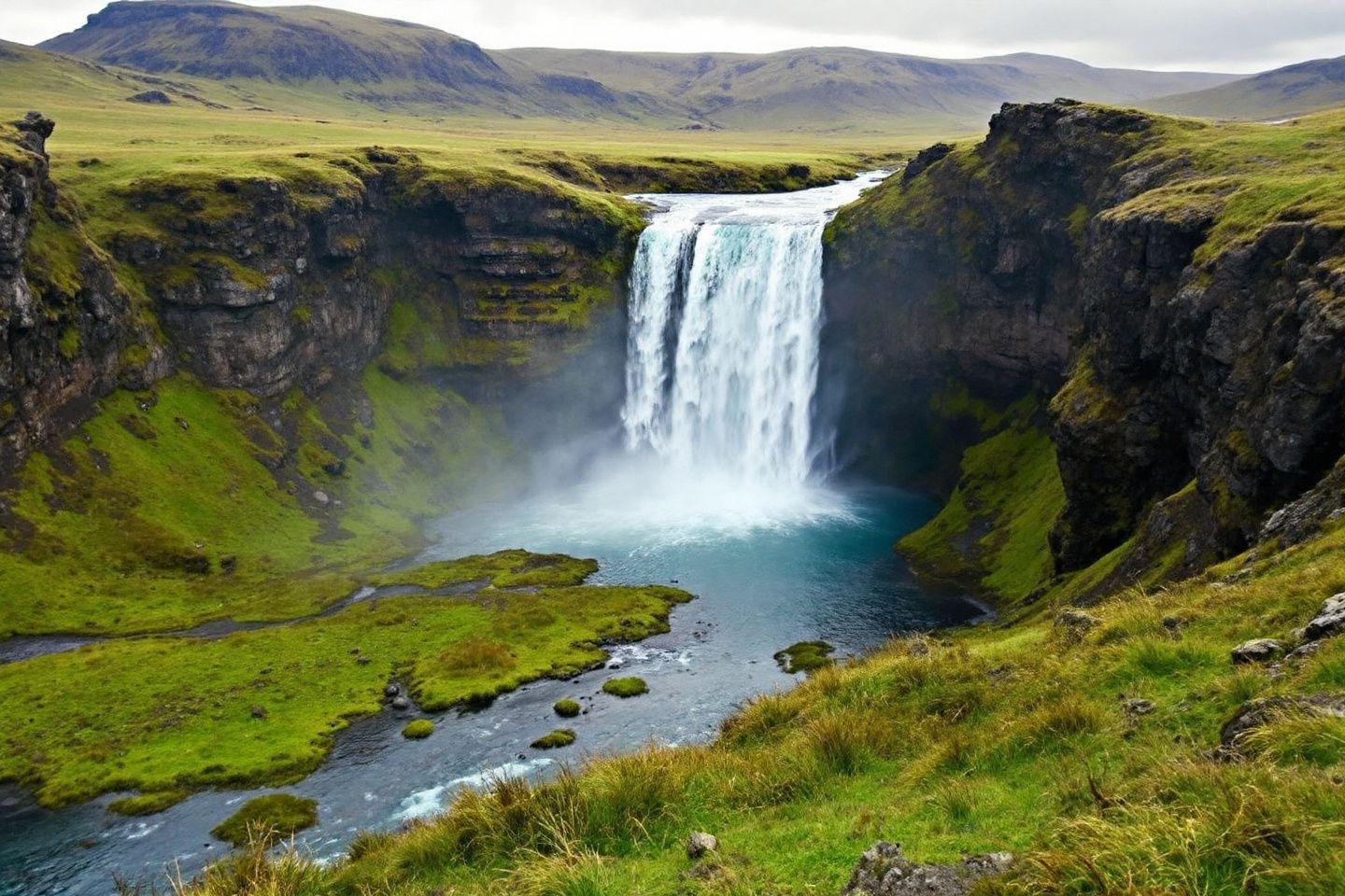 Bruarfoss Islande : comment accéder à cette cascade au bleu glacial